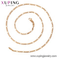 44313 xuping GZ fashion jewelry market plain chain necklace in 18k plating providing free sample